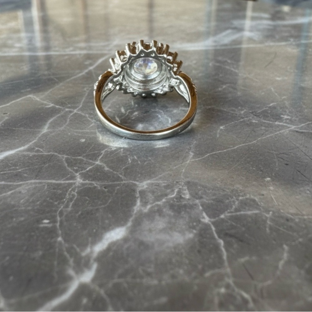 Cocktail Ring size 7.5 Silver Mossanite​​​ - Picture 5 of 5